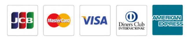 JCB,MasterCard,VISA,Diners Club International,American Express